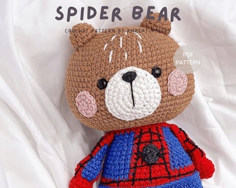 Spider Bear Häkelanleitung: Amigurumi Bär Cosplay (Instant Download)