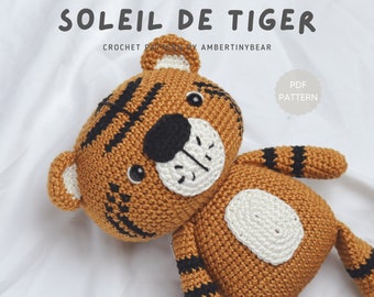 SOLEIL DE TIGER - Crochet Pattern - tiger pattern - Cute crochet pattern ideas