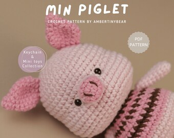 MIN PIGLET - Anleitung gehäkelt - Amigurumi Tier - PDF Häkelanleitung - Häkelanleitung