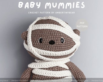 Baby Mummy Häkelanleitung: Halloween Amigurumi (PDF Pattern)