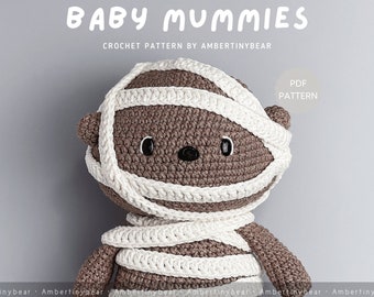 BABY MUMMIES - pattern crochet - Amigurumi Halloween - Crochet PDF Pattern - instant download