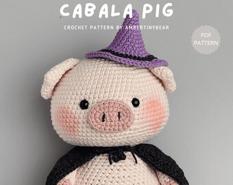 Amigurumi Halloween Schwein Häkelanleitung (PDF-Muster)