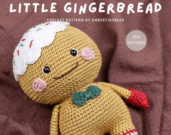 PEQUEÑO PAN DE JENGIBRE - patrón crochet navidad - navidad amigurumi pdf