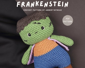 FRANKENSTEIN - pattern crochet - Amigurumi Halloween - Crochet PDF Pattern - instant download