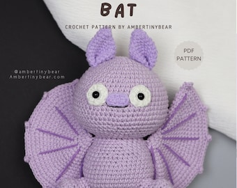 Amigurumi Fledermaus Häkelanleitung: Halloween Dekor (PDF-Muster)