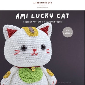 Aimi Lucky Cat - pattern crochet lucky - Lucky cat - crochet pdf pattern - instant download