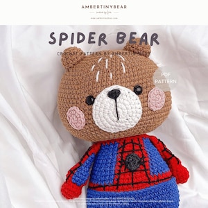 SPIDER BEAR - crochet bear cosplay pattern - instant download - amigurumi bear