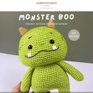 MONSTER BOO - pattern crochet - Amigurumi Monster - Crochet PDF Pattern - instant download