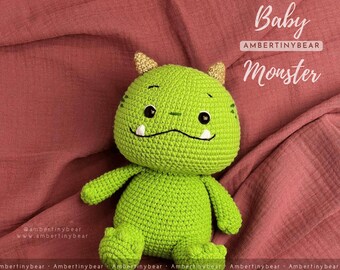 BABY MONSTER - pattern crochet - Amigurumi Monster - Crochet PDF Pattern - instant download