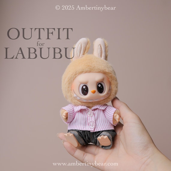 ラブブ用コスチューム ラブブの新学期用シャツ＆ジーンズコスチューム - かぎ針編みの