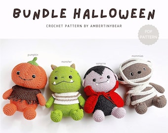 BUNDEL HALLOWEEN - Collectiepatroon halloween - Amigurumi Halloween - haakpatroon - direct downloaden