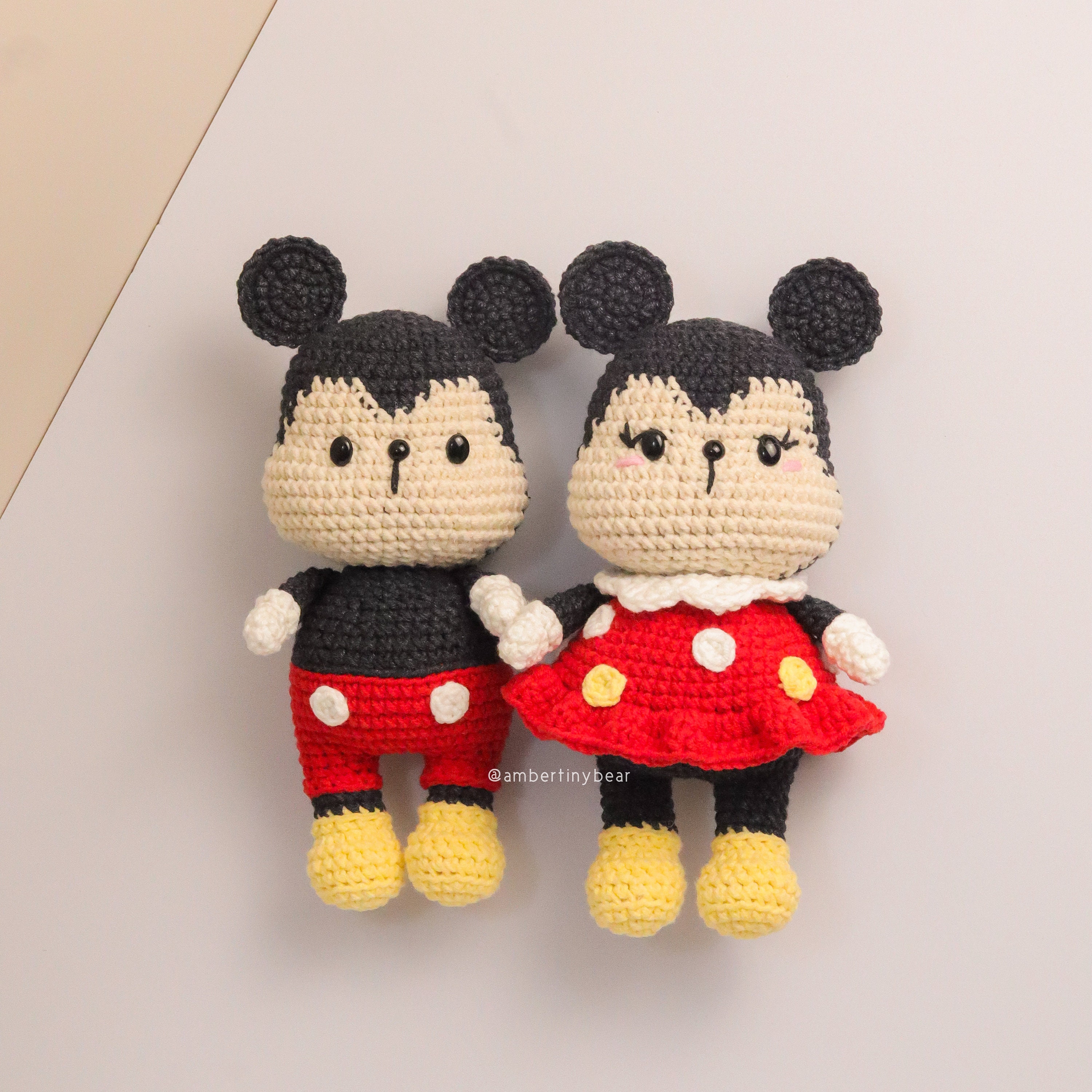 Min MINNIE & MICKEY Mouse - Pattern Crochet - Amigurumi Mouse