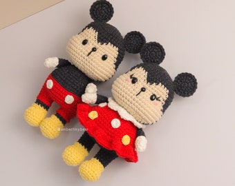 ミニー＆ミッキーマウス - かぎ針編みパターン - あみぐるみマウス