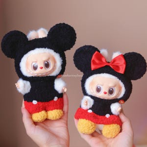 MIN COUPLE MOUSE - The Monster Outfit - Vinyl Plush Clothes - Handmade Outfit Doll