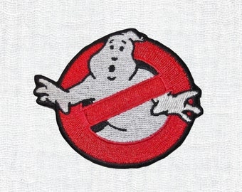 Ghostbusters, Premium Iron On Patch | Classic vintage embroidered sew on badge jean jacket backpack bag denim ghost ghoul ghosts movie film