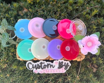 Plastic Lid for 16oz/20oz Glass Can: Frosted or Clear