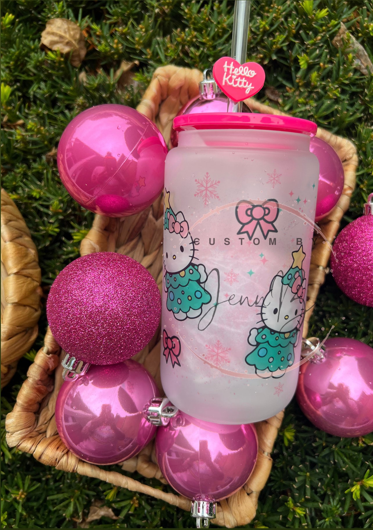 Hello Kitty Valentines Day Stanley Cup Dupe 40 Oz Pink Valentines