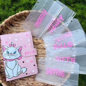 Marie Aristocats Budget Binder | cash | cash envelopes | savings | custom made | agenda | cute | pink | gift | budgetbinder | budgeting