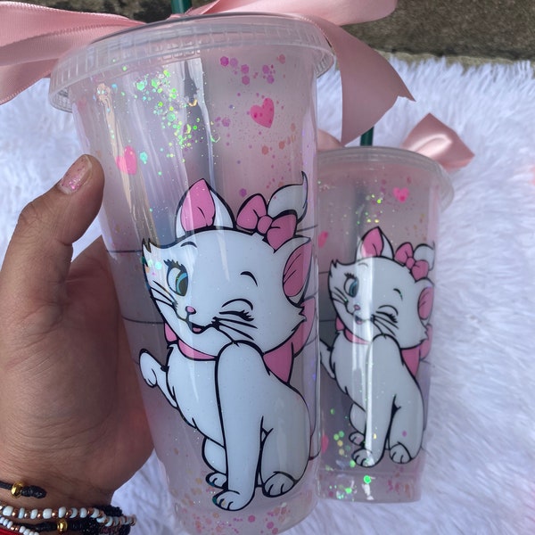 Marie Aristocats Sbx cup|Reusable cup| Tumbler |cute cat ! andmade