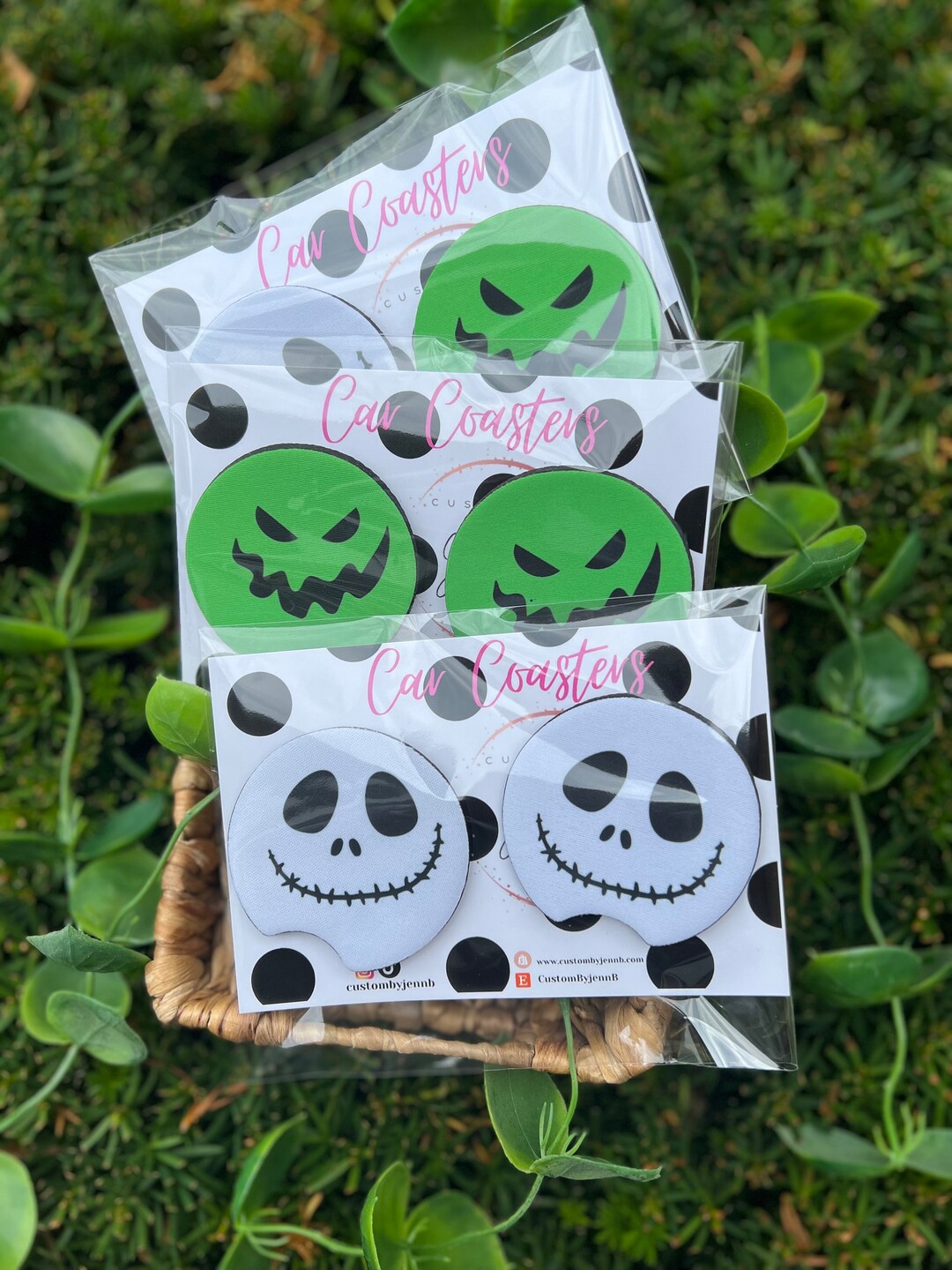 Nightmare Before Christmas Car Coasters Car Coaster Halloween Spooky