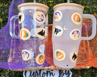Halloween Cookies 20oz glass tumbler