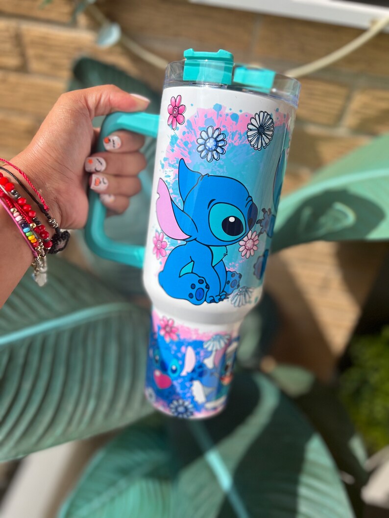Alien Stitch 40oz Tumbler with Handle image 2