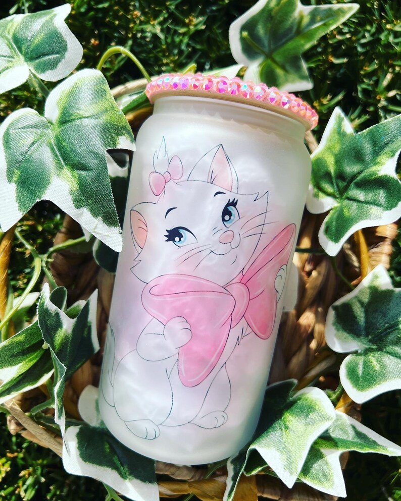 Marie Glass Can Sublimation Frosted Can Glass Can Gift Etsy