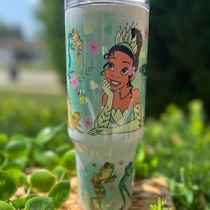 Tiana 40oz Tumbler with Handle - Sublimation Design