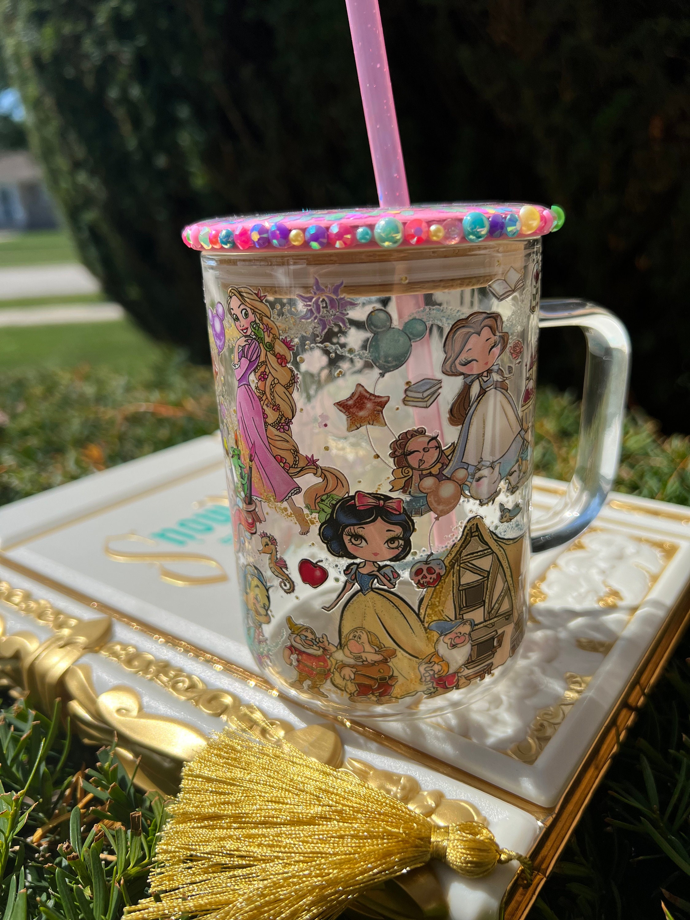 Disney Cups Princess Frozen Elsa Anna Milk Cup 3D Cartoon Mickey Minnie  Stainless Steel Cup Kids Cup Princess Mug Halloween Gift