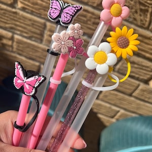 Spring Flowers Straw Toppers | | Straw accessories | straw topper for tumbler| Flowers straw topper | Spring straw topper|topper for tumbler