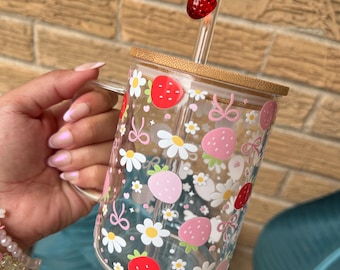 Strawberry Glass Mug