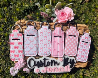 Girly Lip Balm holder Keychain| Bow keychain