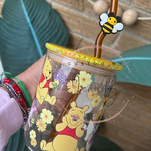 Pooh & Friends Glass Mug |Coffee Mug  | Tigger| Piglet | Eeyore| Pooh Bear | iced coffee cup