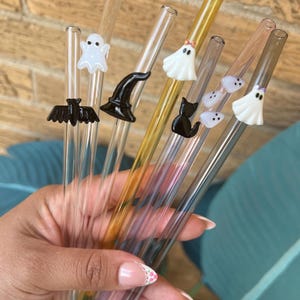 Halloween Glass Straw: Reusable Cup Accessory