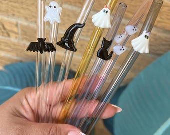 Halloween Glass Straw: Reusable Cup Accessory