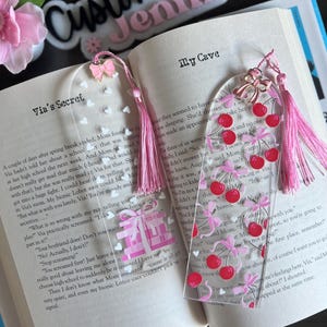 Girly Bookmarks | Acrylic Bookmark | Bows bookmark | Girly bookmarks | Bookish | Book Lover