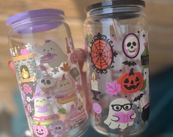 Halloween Glass cup