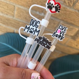 Dog Lover Silicone Straw Topper: Tumbler Accessories (8/10mm)