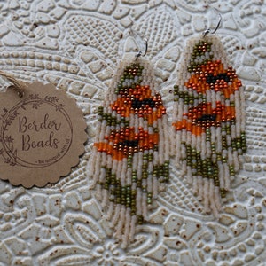 Anemone Handwoven Beaded Earrings Modern Earrings Poppy - Etsy Singapore