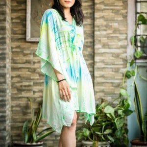 Hand Tie-dye summer-perfect breezy Kaftan, plus size Clothing, Kaftan For Women, Maternity Dress, Women Lounge Beach wear