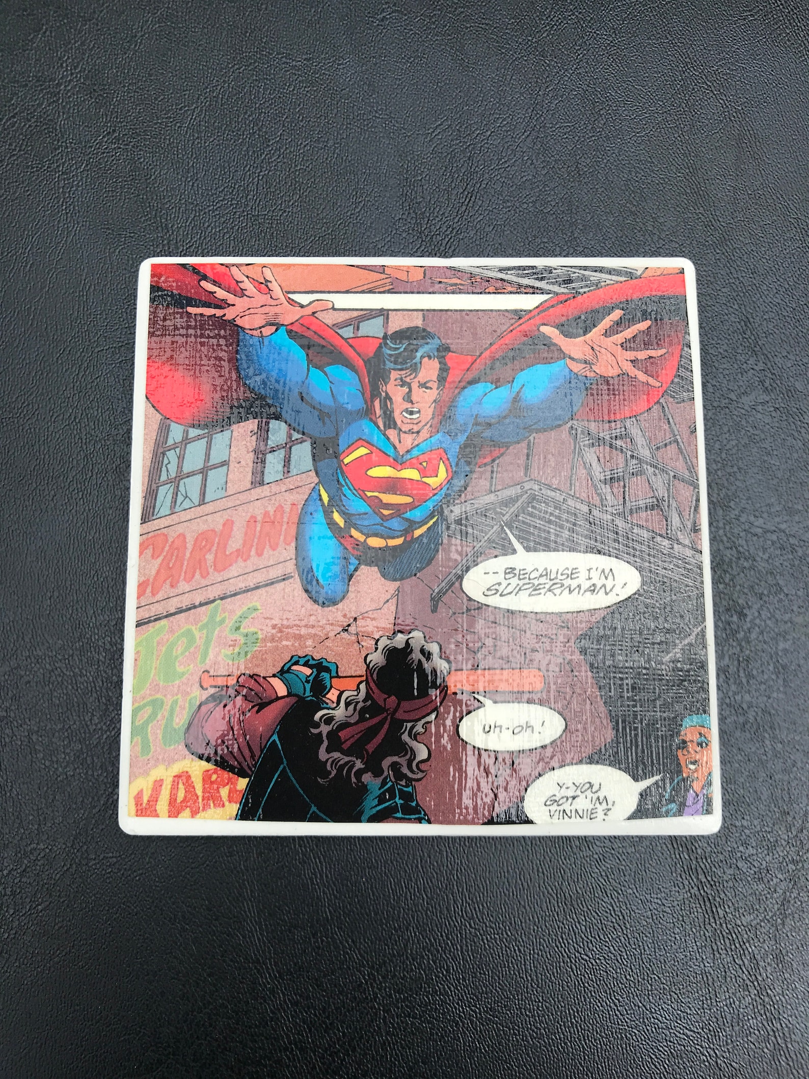 Superman Coasters Set of 2 Handmade 4x4 Ceramic Coasters Etsy