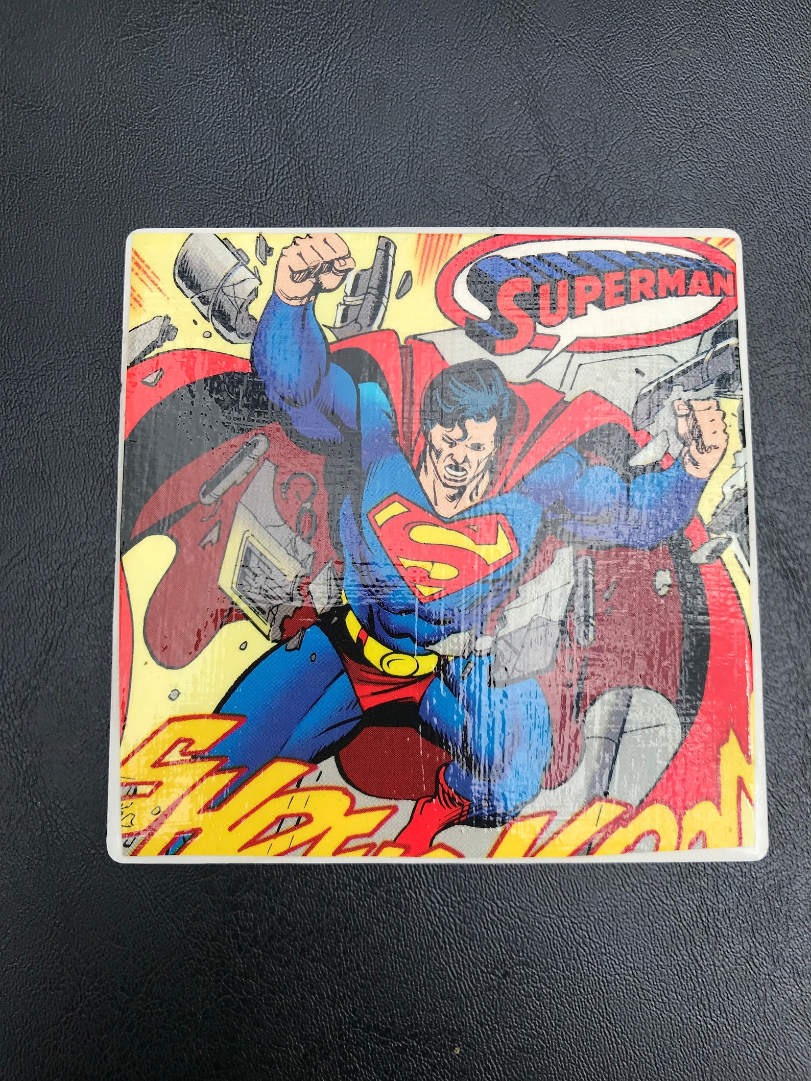 Superman Coasters Set of 2 Handmade 4x4 Ceramic Coasters Etsy