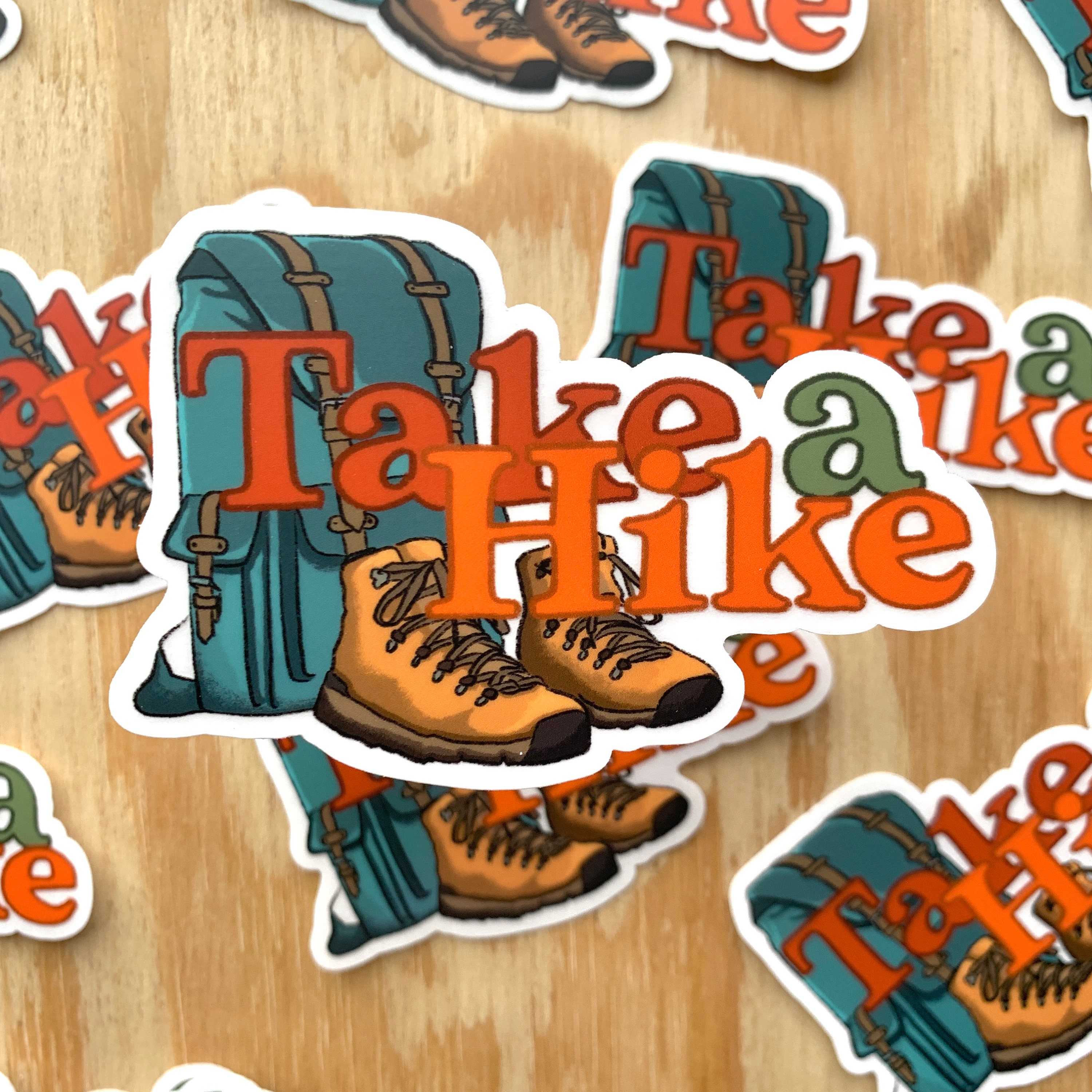 Take a Hike Hiking Clear sticker/ Sticker for Hydroflask Etsy