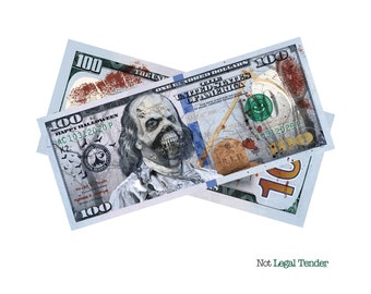 Halloween Gory Graveyard Novelty Bills: Custom Prop Collector Money