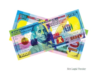 Chroma Color Bills | Money Gun Optional | New Series 100 Dollar Novelty Bills | Full Print Custom Fake Faux Prop Money