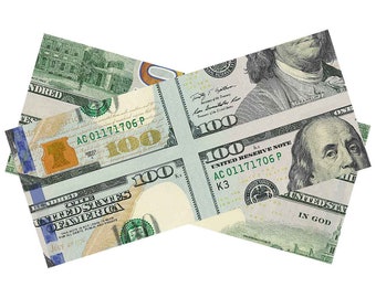 Mis-Made 100 Dollar Bills: Novelty Magic Trick Prop Money