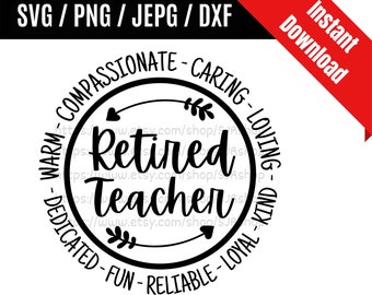 Download Retired Teacher Svg Etsy