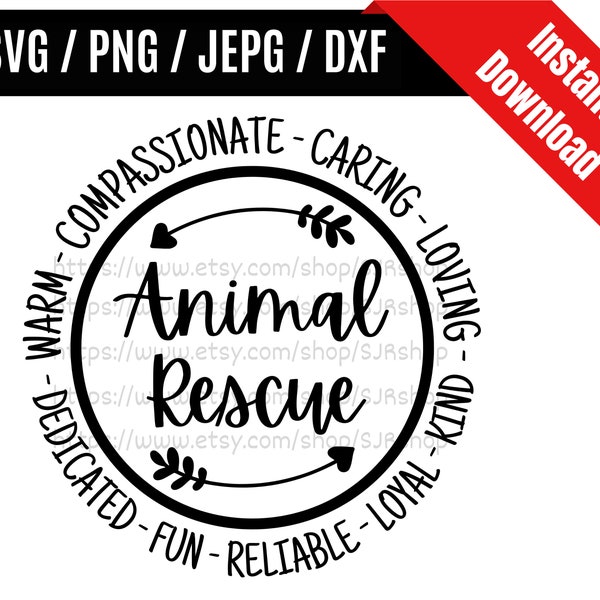 Animal Rescue svg / Adopt svg / Rescue svg / Foster svg / Pet Adoption svg / Rescue Animals Appreciation Gift SVG PNG dxf & jpeg Print Files