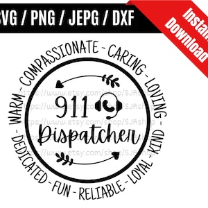 911 Dispatcher svg / Dispatcher svg / Police svg / 911 Design svg / Dispatcher Design Appreciation Gift SVG PNG dxf & jpeg Print File