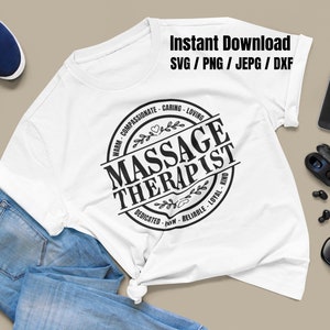 Massage Therapist svg / Massage Therapy svg / MT svg / Therapist svg / Coworker svg / Therapist Gift SVG PNG dxf & jpeg Print Ready Files image 2